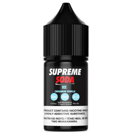 Supreme Soda Salts (ICE) - Cinnamon Vanilla 30ml (PKA Supreme Cola Salts - Ice) - Urban Vape Shop New Zealand